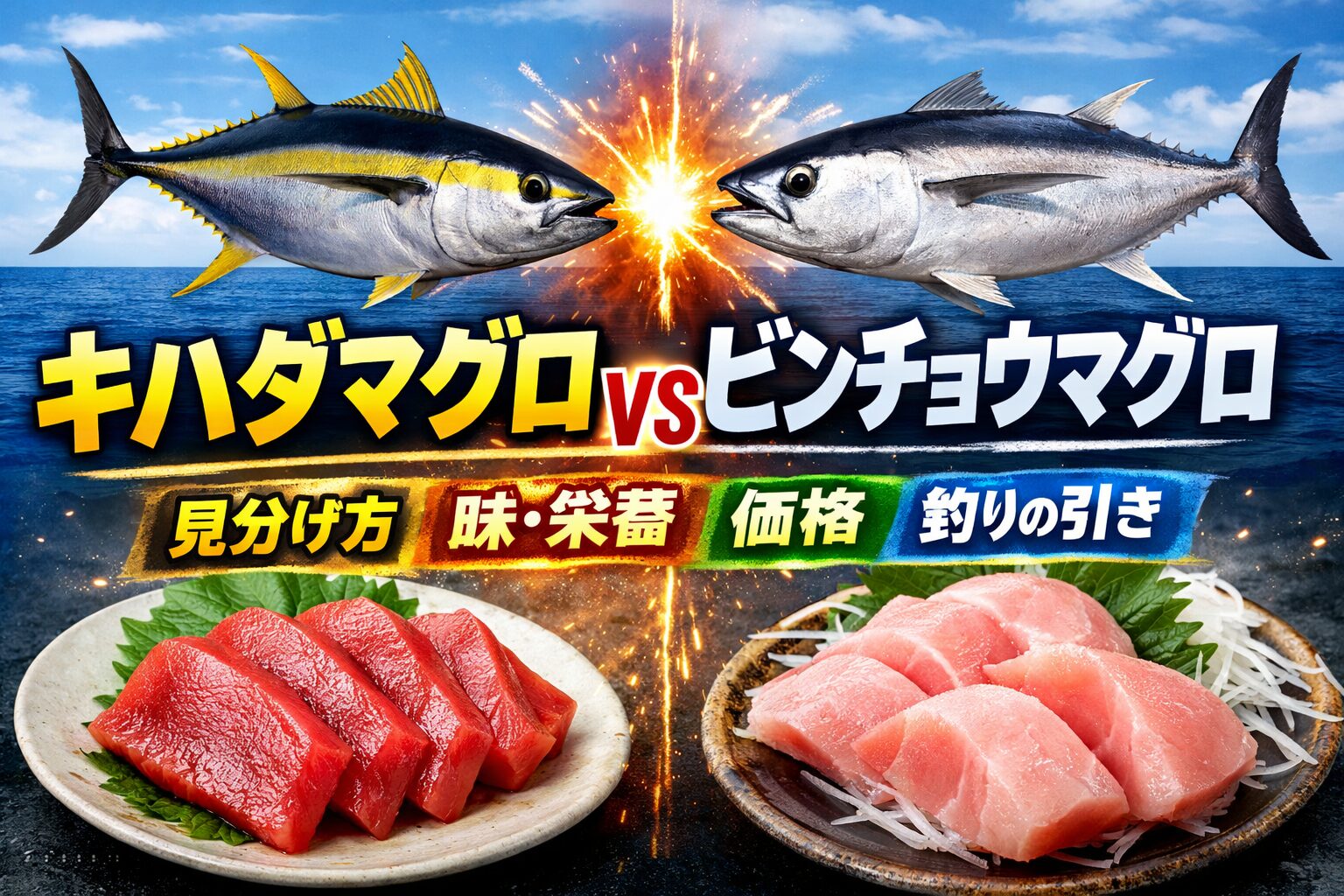 釣りの面白さなら圧倒的にキハダ。食味の満足度ならビンチョウ。キハダは「闘う魚」。ビンチョウは「食べる魚」。釣太郎