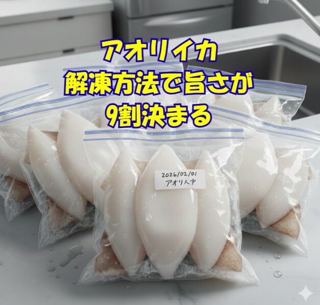 冷凍アオリイカの美味しさは9割解凍方法で決まる。釣太郎