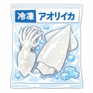 アオリイカ、下処理：冷凍方法：解凍方法はそれぞれ＝40％：30％：30％の比重を占めている 。釣太郎