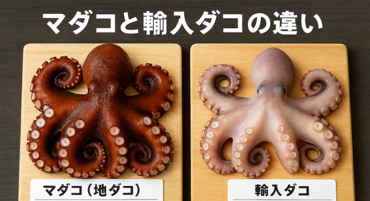 地ダコ：刺身や酢の物など、素材の味を活かす料理に最適。輸入ダコ：たこ焼き、炒め物、煮物など、味付けを加える料理におすすめ。釣太郎