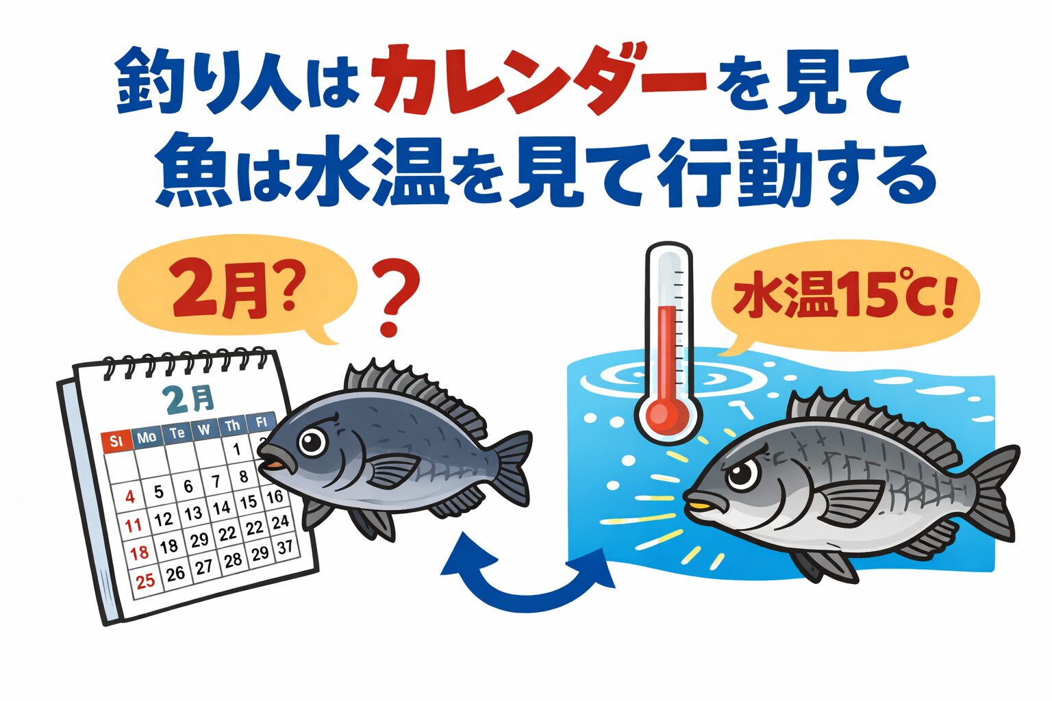 釣り人はカレンダーで動く。魚は水温で動く。このズレを理解した瞬間から、釣りは「運」ではなくなります。釣太郎