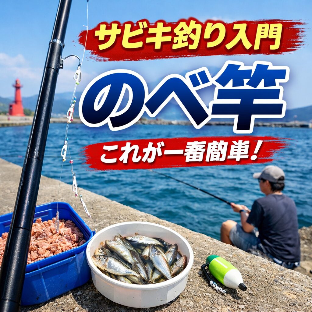 サビキ釣り用のべ竿は、 ・シンプル・トラブルが少ない・軽い・初心者向け。堤防釣り入門には最適な選択です。釣太郎