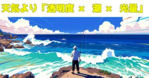 釣りは天気より「透明度 × 潮 × 光量」の掛け算を毎日意識すれば、ボウズ率激減＆釣果安定！釣太郎