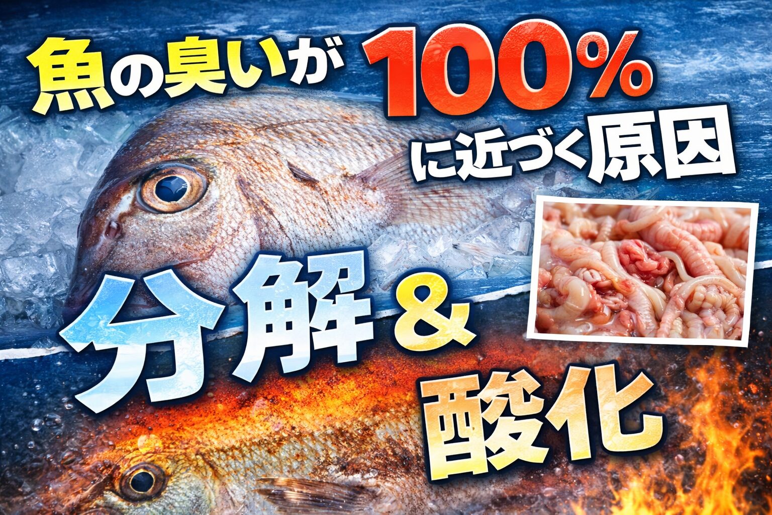 魚の臭いは偶然ではありません。表面、内臓、血 脂。この4つの分解と酸化が重なると臭いは100％に近づきます。釣太郎