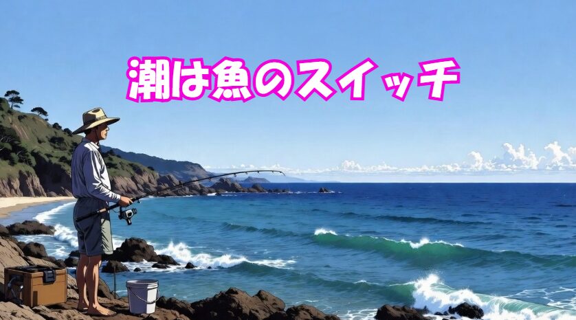 潮は魚のスイッチ。流れが出ると・酸素が供給される・ベイトが動く・魚が回遊する.釣太郎