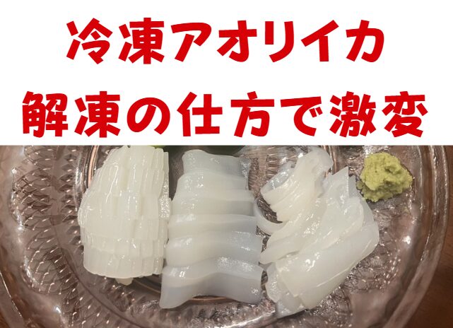 アオリイカ、「生はどれも一緒」かもしれませんが、「冷凍後の刺身」こそが、釣り人の腕と愛着が試される瞬間。釣太郎