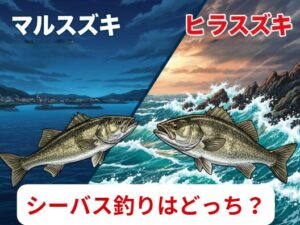 「シーバス釣り」は人気ですが、「マルスズキ」と「ヒラスズキ」があります。釣太郎