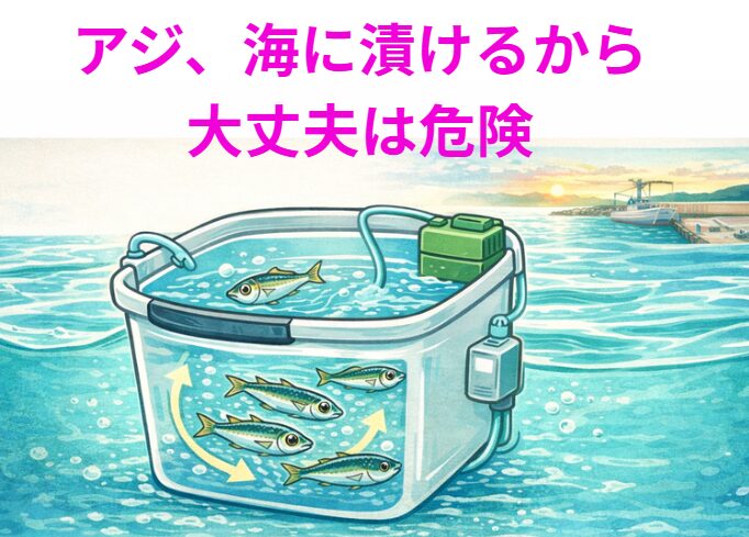 活アジ「海につけておけば長持ち」は大間違い。アオリイカうき、ヤエン釣り入門。釣太郎