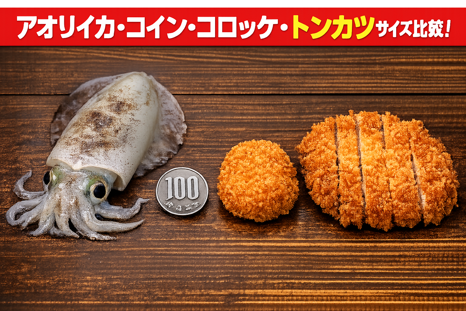 アオリイカ、・コインサイズ → 20～50g（1～2ヶ月）・コロッケサイズ → 150～300g（3～4ヶ月）・トンカツサイズ → 700～1200g（6～9ヶ月）釣太郎