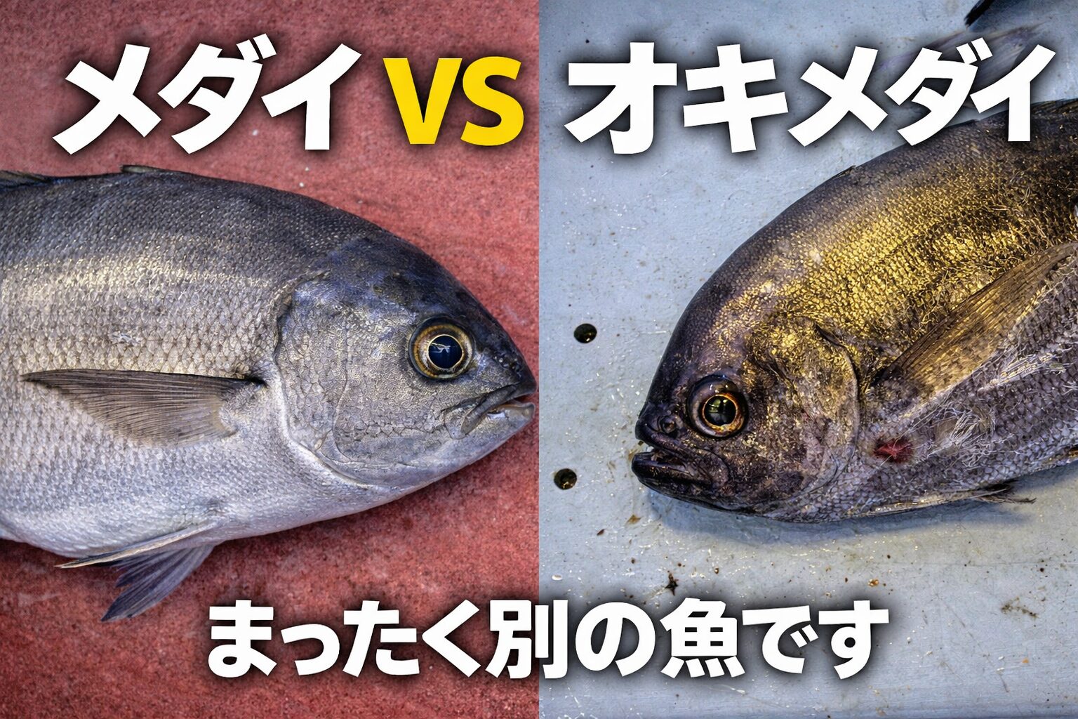 脂を楽しみたいならメダイ。上品な白身を安定して食べたいならオキメダイ。釣太郎