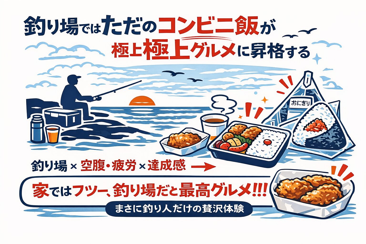 釣り場では・疲れ・空腹・寒暖差・興奮で、 感覚が少しバグります。結果、「普通の唐揚げが神になる」状態になります。釣太郎
