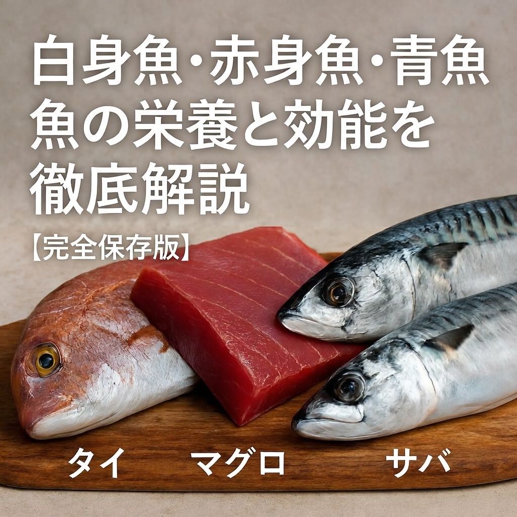 白身魚は胃に優しいので、家族向けの料理に◎。赤身魚は疲労回復に効果的。釣行後のご褒美に！青魚は健康維持に最適。毎日の食卓に取り入れたい！釣太郎