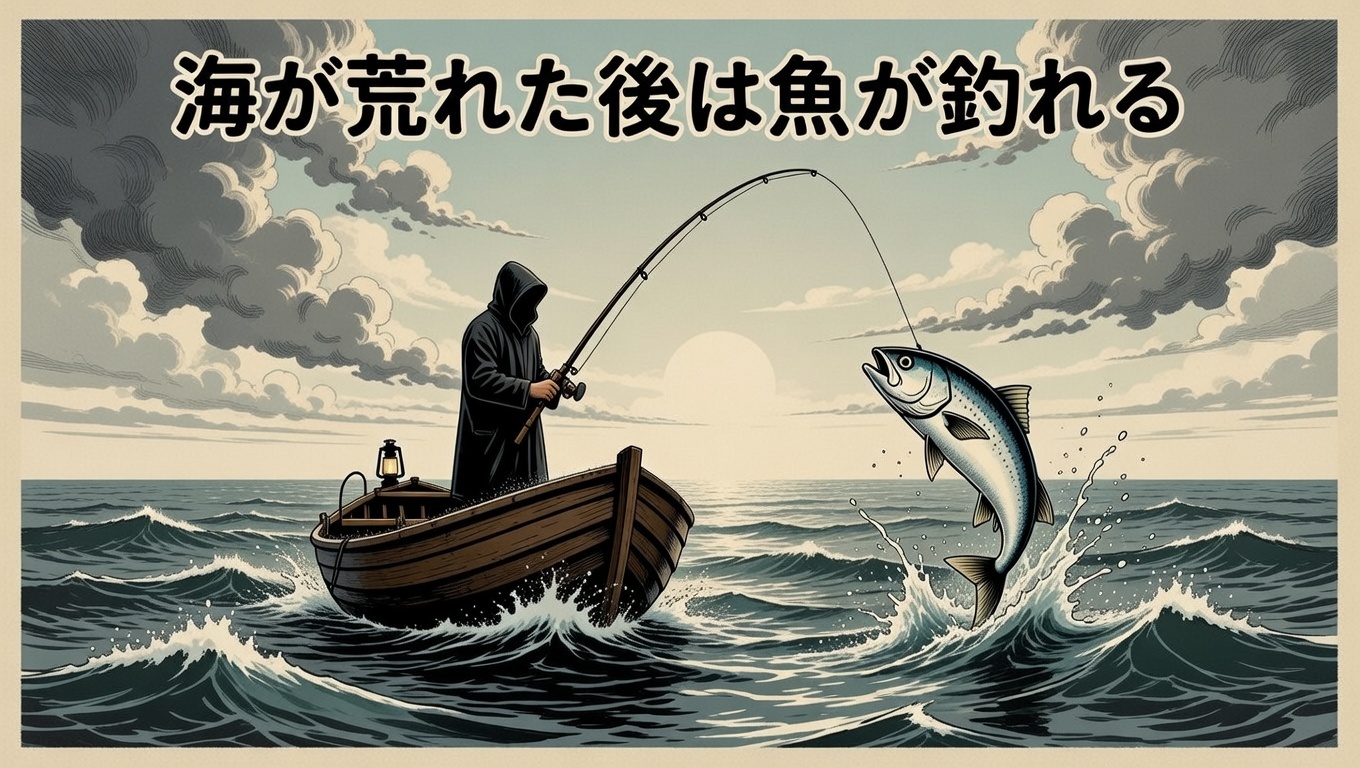 「荒れ後は釣れる」は科学的にも理にかなっていた！海底の栄養が撹拌され、食物連鎖が活性化。 酸素量の増加で魚の活性が上がる。釣太郎