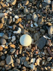 ボールは「人間の遊び」が海に運ばれた証ビーチに漂着するボールは、「陸上の遊びが川や風・波で海に届いた結果」。釣太郎