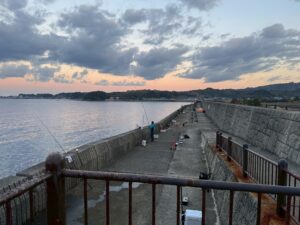 田辺芳養（はや）堤防はアジ釣り人で大盛況！2026年2月22日日曜日。釣太郎