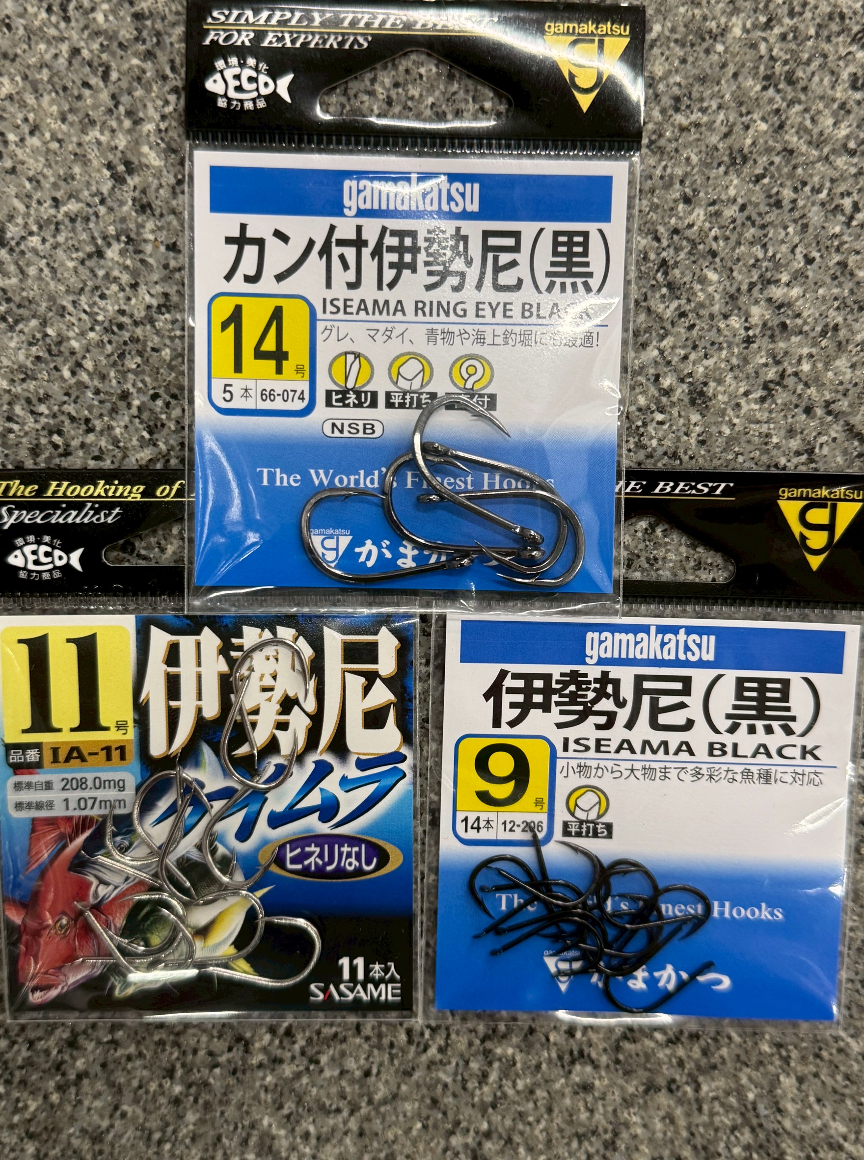 伊勢尼とは日本発祥の万能型釣り針。強度が高く掛かりが良く、幅広い魚に対応できます。海釣りの基本.釣太郎
