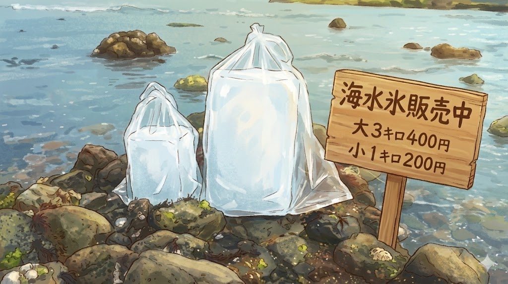 釣り魚の敵は鮮度劣化と水っぽさが最大の敵。これらは海水で作っ海水氷で問題解消します。釣太郎