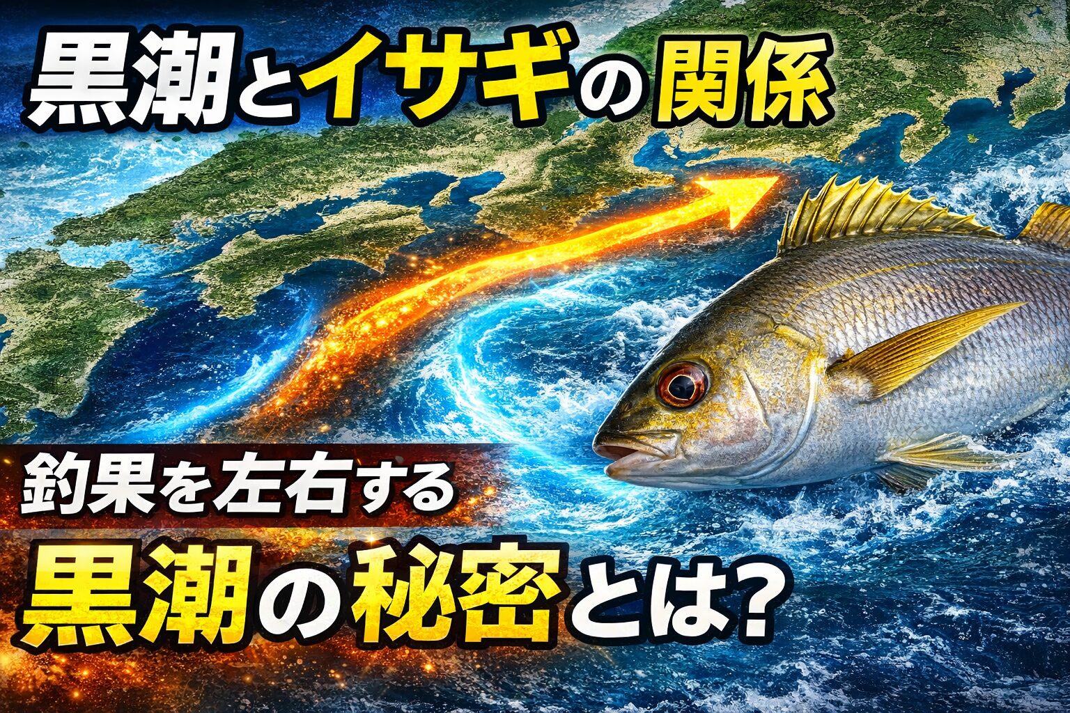 世界最大規模の暖流である黒潮は、プランクトンや小魚などの生命を豊かに育む海のハイウェイ。これが南紀のイサギの美味しい理由。釣太郎