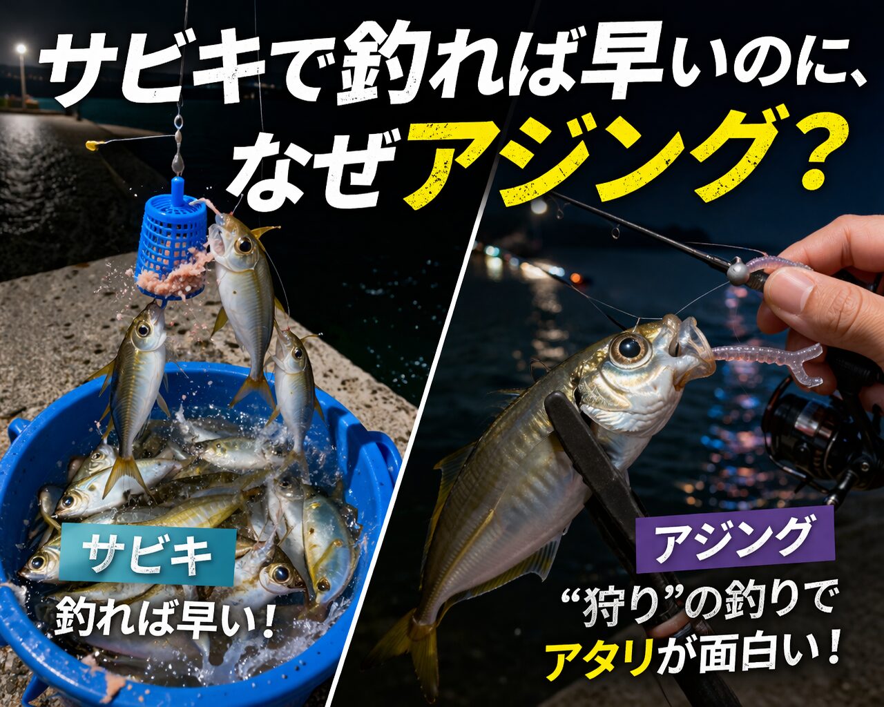 サビキ釣りは効率の釣り。アジングはゲームの釣り。釣太郎