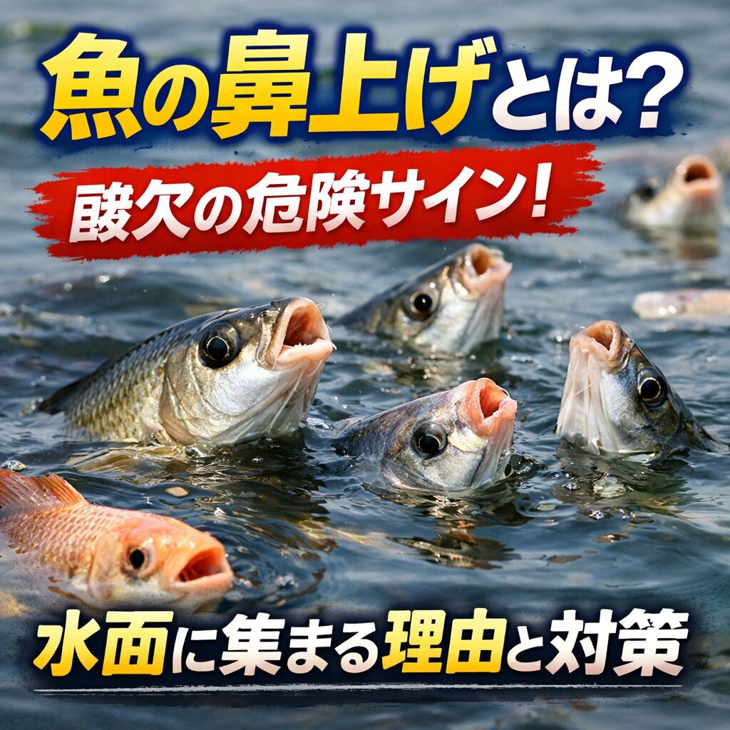 魚の鼻上げは、魚が少しでも生き延びようとして見せる必死の行動です。釣太郎