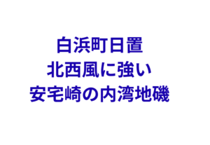 白浜町日置　北西風に強い安宅崎の内湾地磯【和歌山釣り場ポイント案内】釣太郎