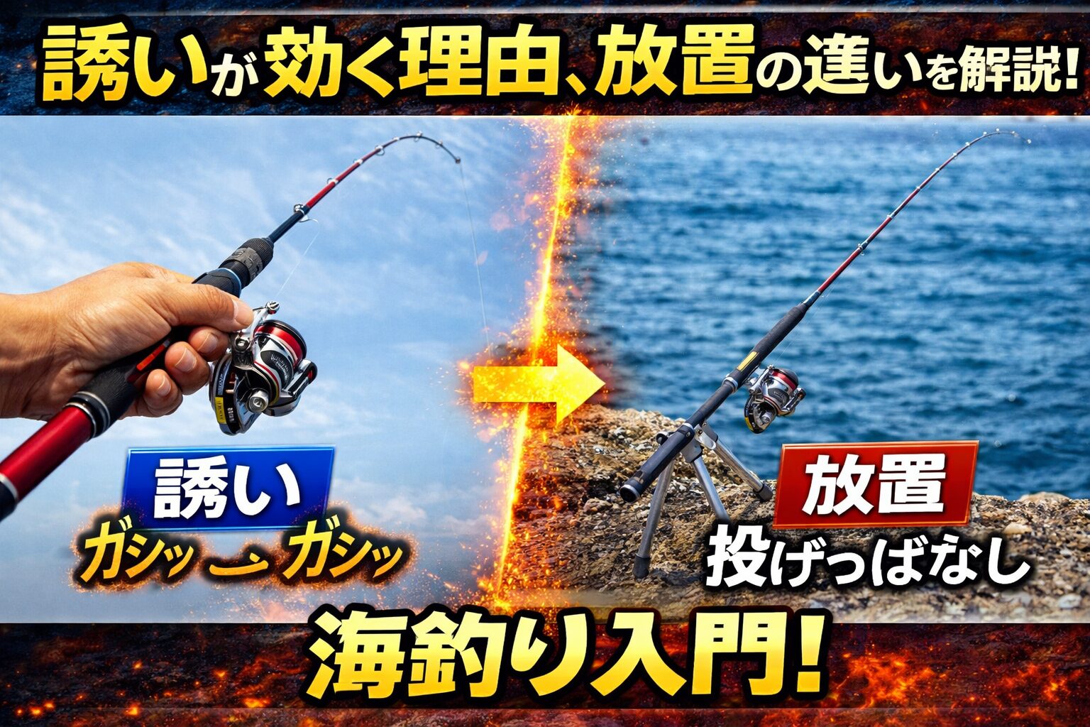 誘いは、魚が動くものに反応するという本能を利用した、極めて理にかなった技術です。 だからこそ、上級者ほどよく使います。釣太郎