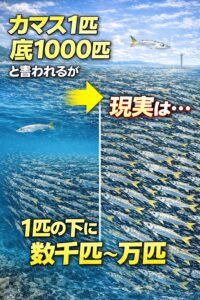 カマス群れ、現実は「1匹底数千匹〜万匹」釣太郎