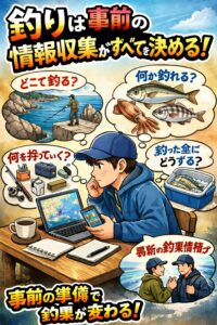 釣りは事前の情報収集がすべてを決める.電話で聞いた方が早いはマナー違反。釣太郎