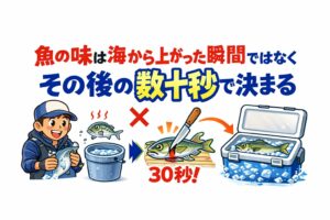 魚の味は海から上がった瞬間ではなくその後の数十秒で決まる。この事実を知るだけで 釣りの質は一段上がります。釣太郎