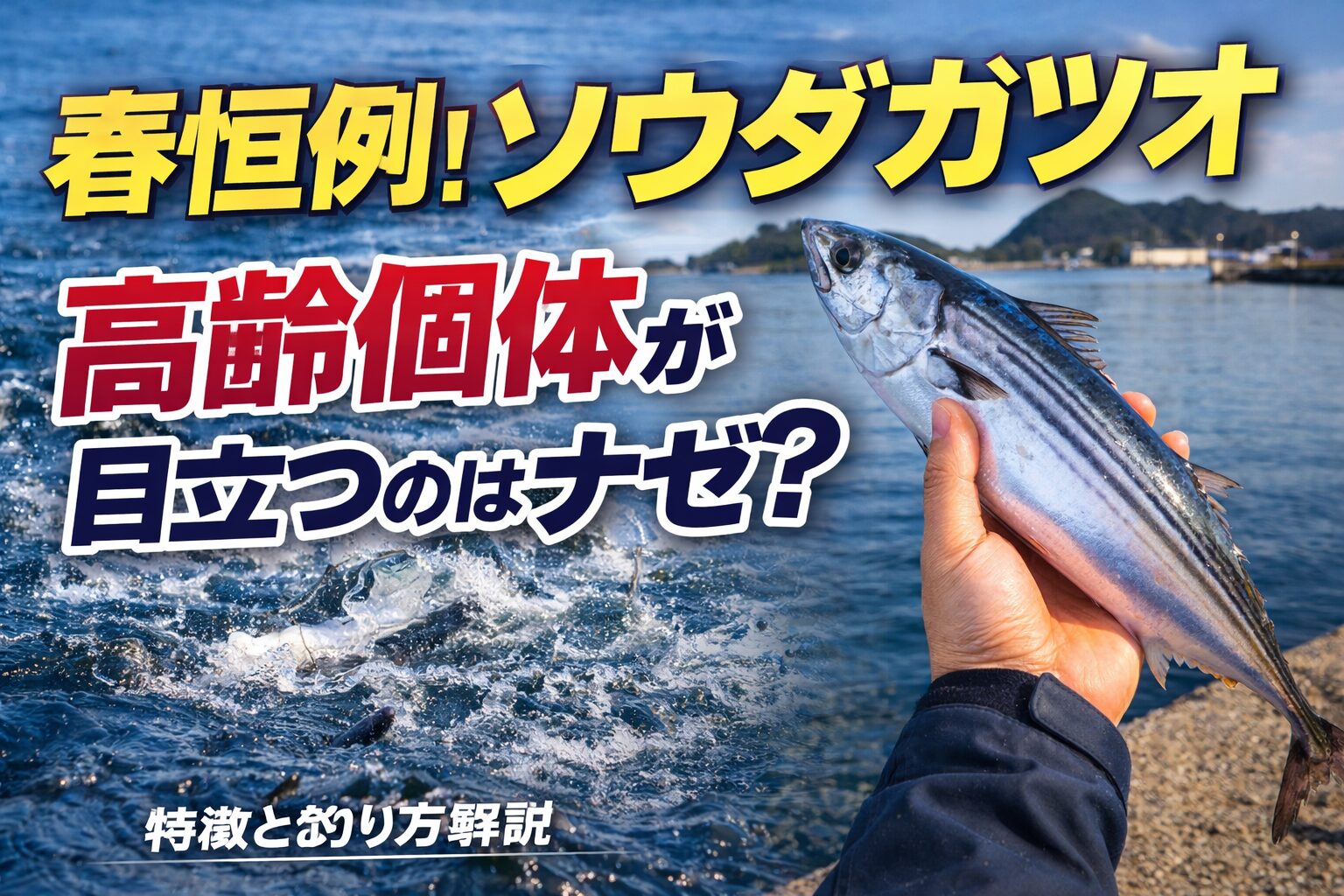 春のソウダガツオの回遊は、黒潮接岸。水温上昇。ベイト増加。この三位一体で、南紀の春は動き出す。釣太郎