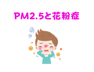 PM2.5は花粉症の「隠れた悪化要因」PM2.5単独ではアレルゲンではないけど、花粉症の症状を劇的に悪化させる増悪因子.釣太郎