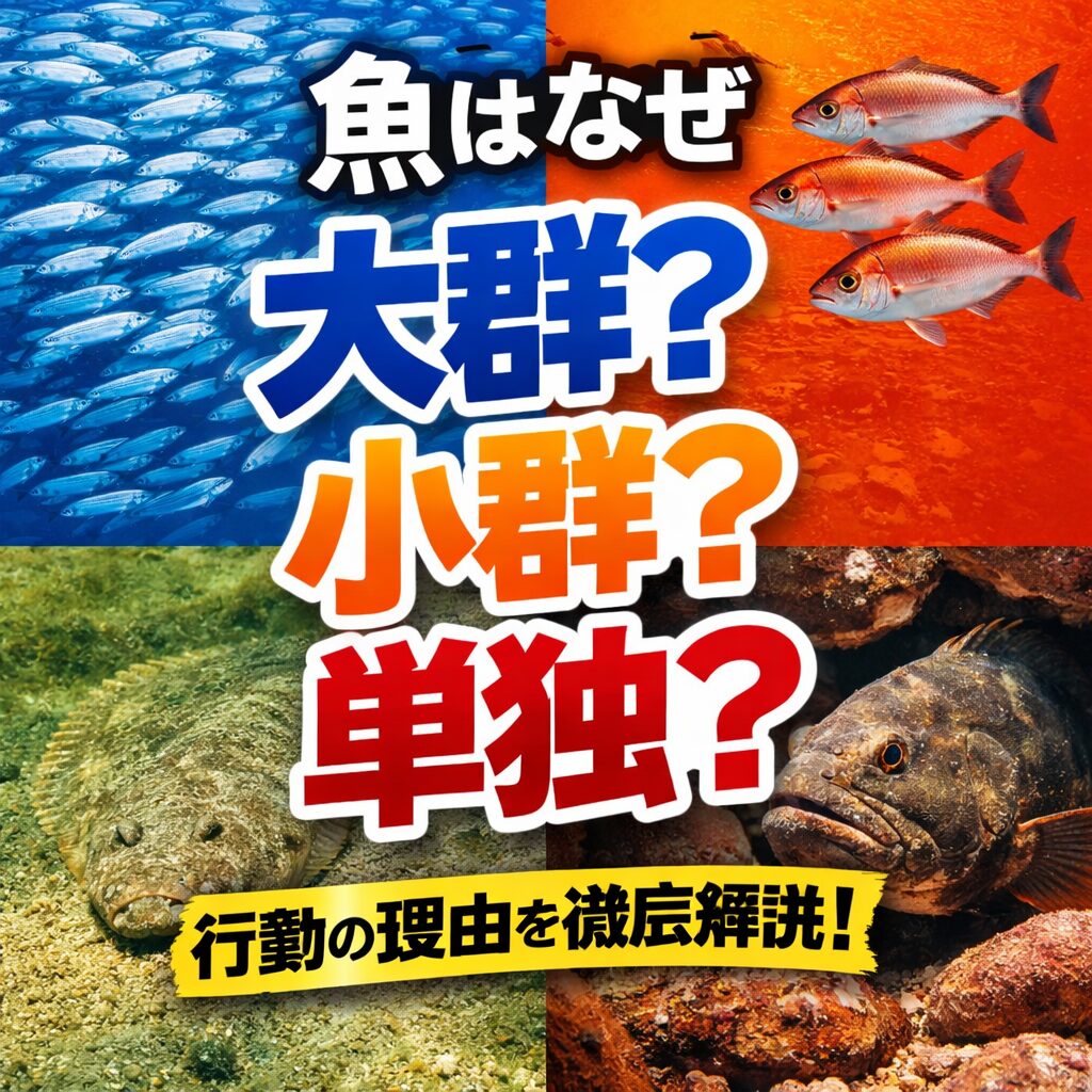 魚が大群になるのは防御と効率。小群になるのは資源分散。単独になるのは捕食効率。釣太郎