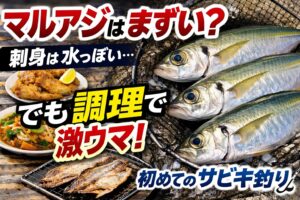マルアジがまずいのは刺身だけ。他の料理方法なら美味しい魚。サビキ釣り入門。釣太郎