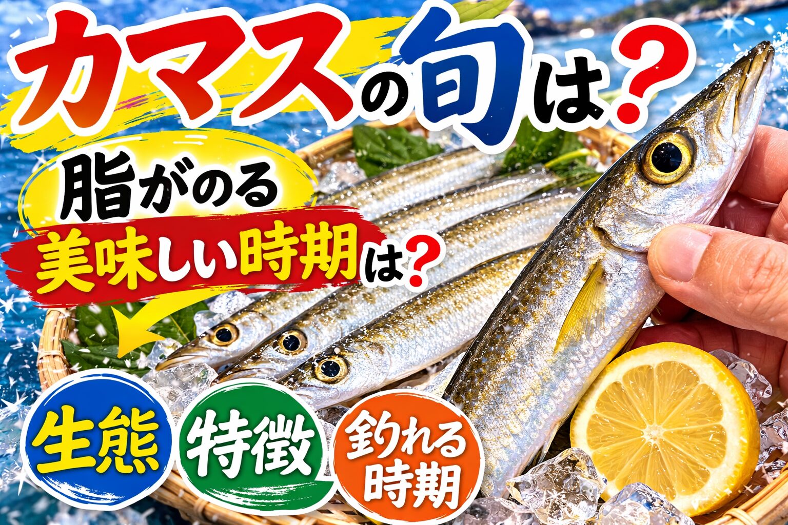 カマスの旬は、一般的には秋から冬です。この時期は脂が乗りやすく、塩焼きや干物で特に美味しさが際立ちます。釣太郎