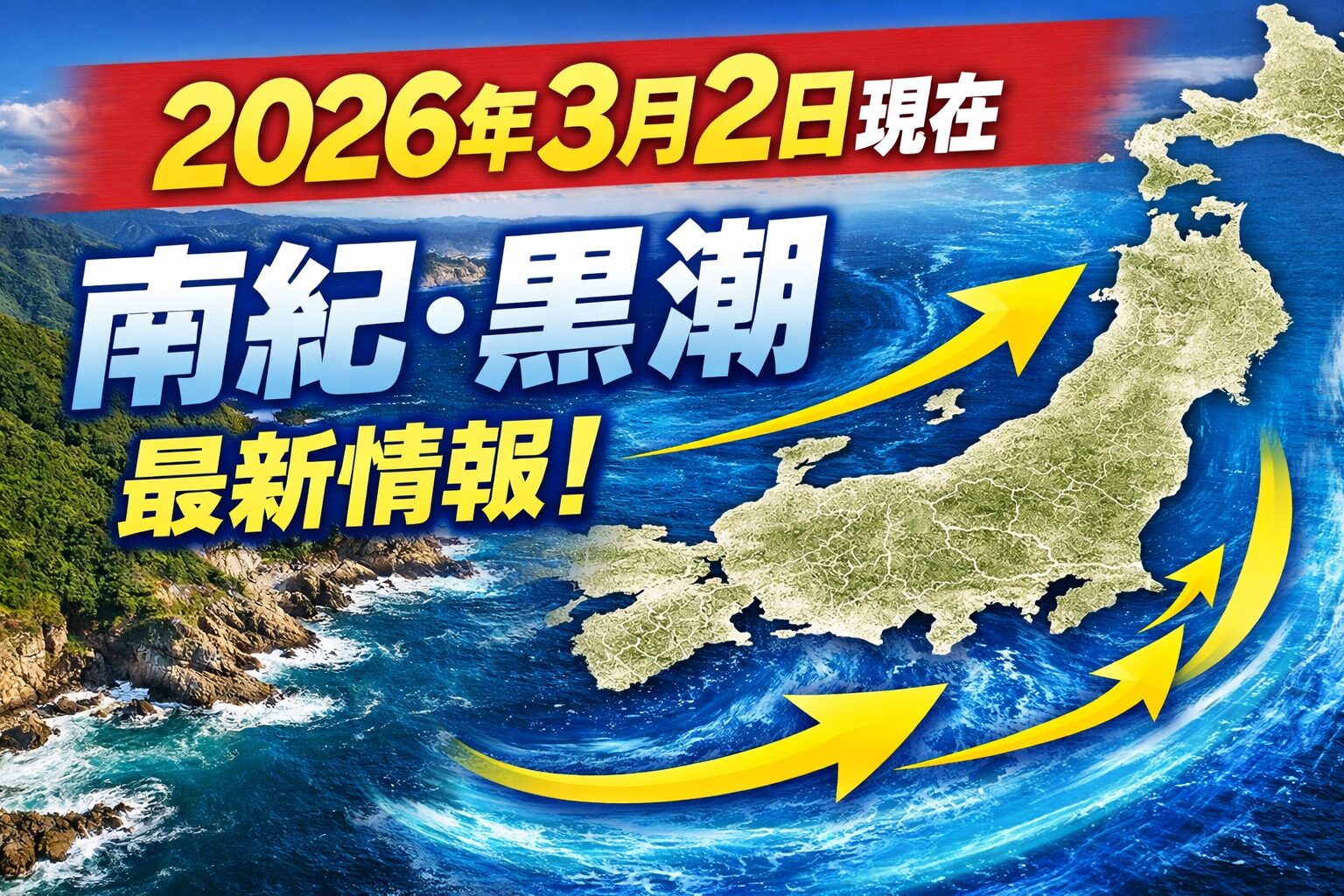 2026年3月2日現在の南紀黒潮は、・やや離岸 ・水温は底から上昇傾向 ・春移行期の入口。爆発ではない。でも確実に“動き始めている”。釣太郎