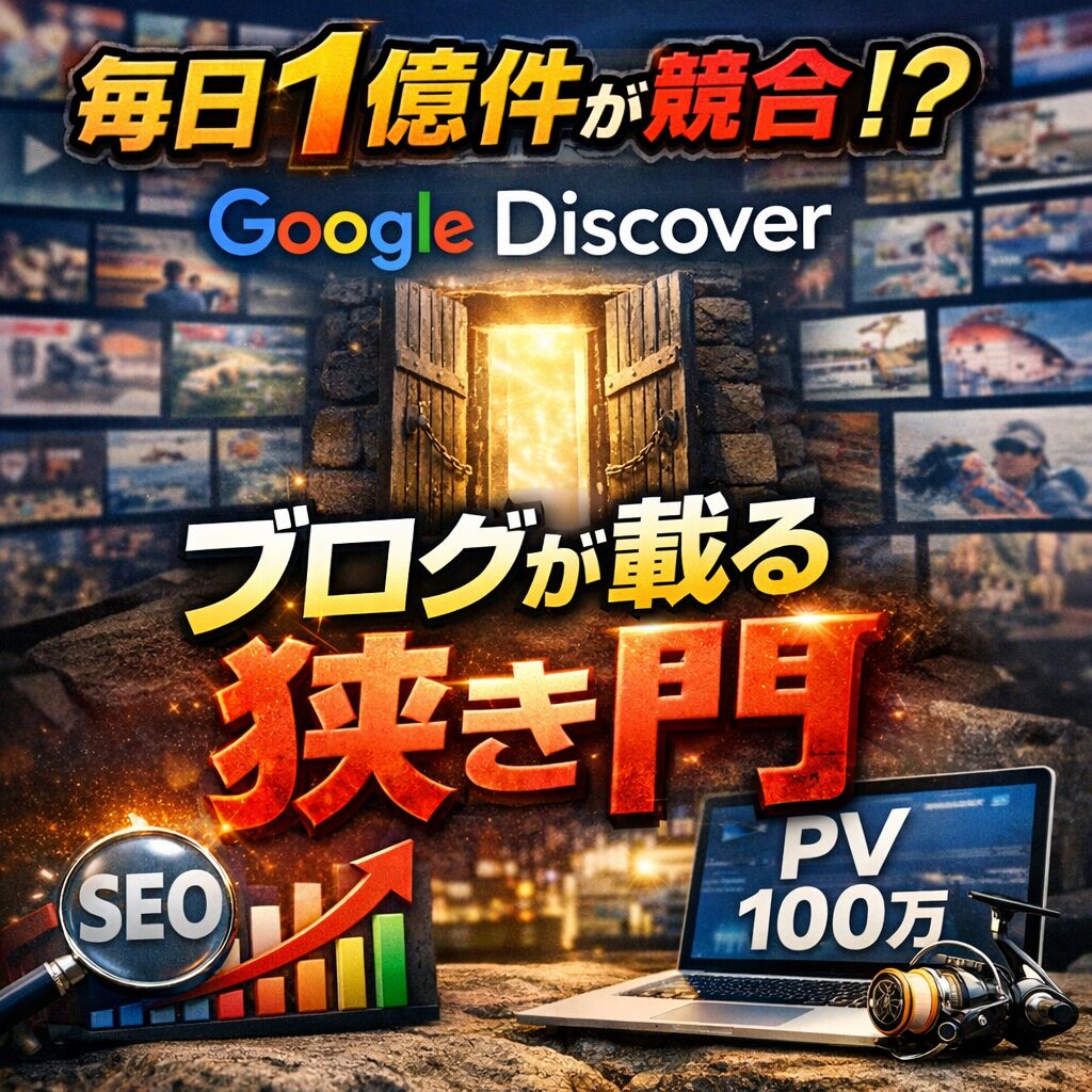 毎日1億件が競合？ブログがグーグルDiscoverに載るための狭き門。釣太郎