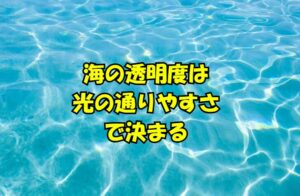 海の透明度は「光の通りやすさ」で決まり、濁りの原因はプランクトン・波・河川流入・海流など。釣太郎