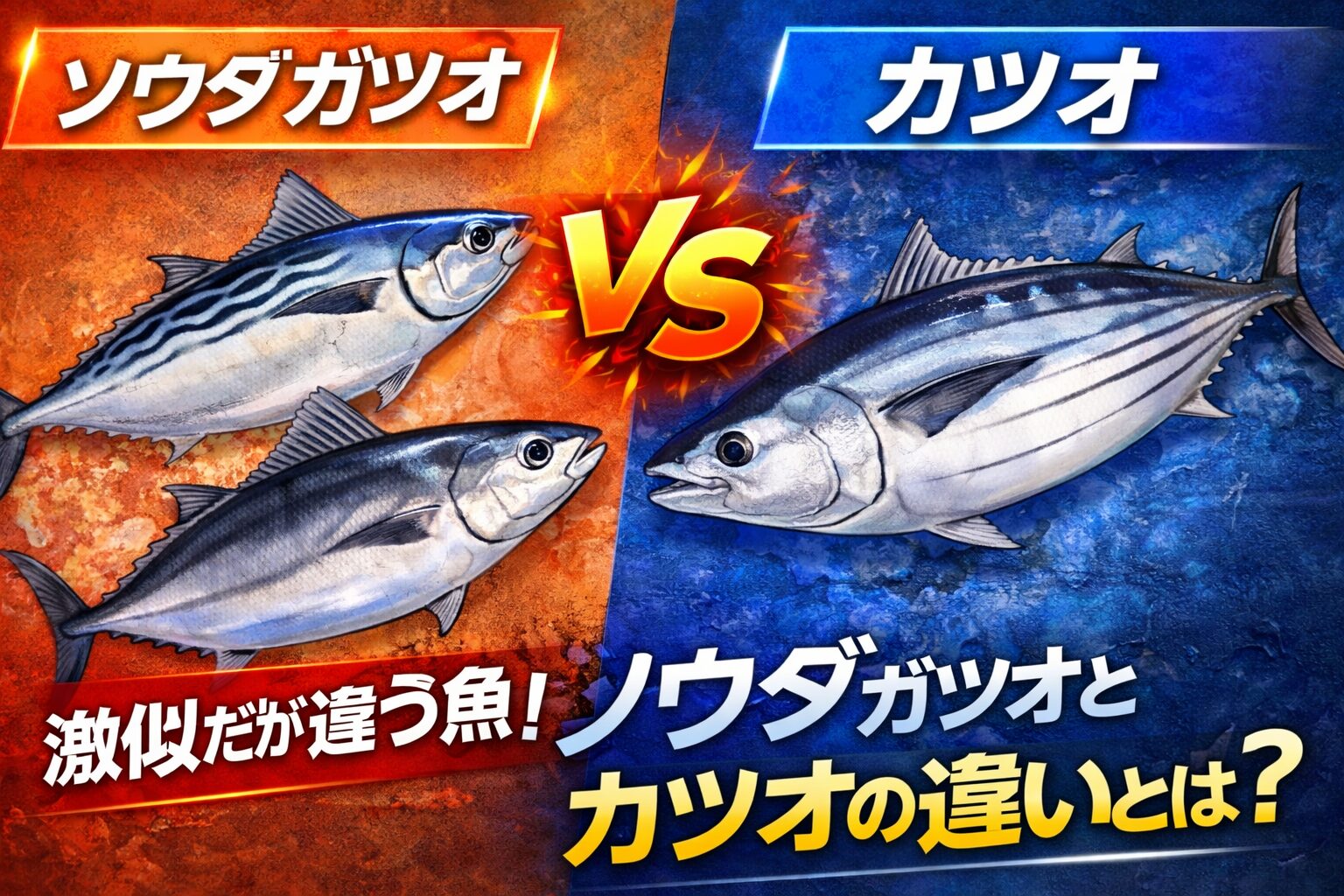 鮮度劣化、ソウダガツオ vs カツオ。ダガツオ（特にマルソウダ）の方が明らかに早いです。釣太郎