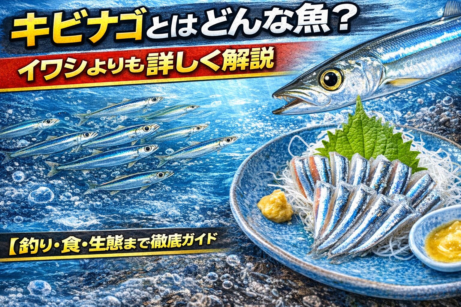 キビナゴは暖かい海に多い小型魚で大きな群れ を作ります。また青物の重要ベイトでもあります。釣太郎