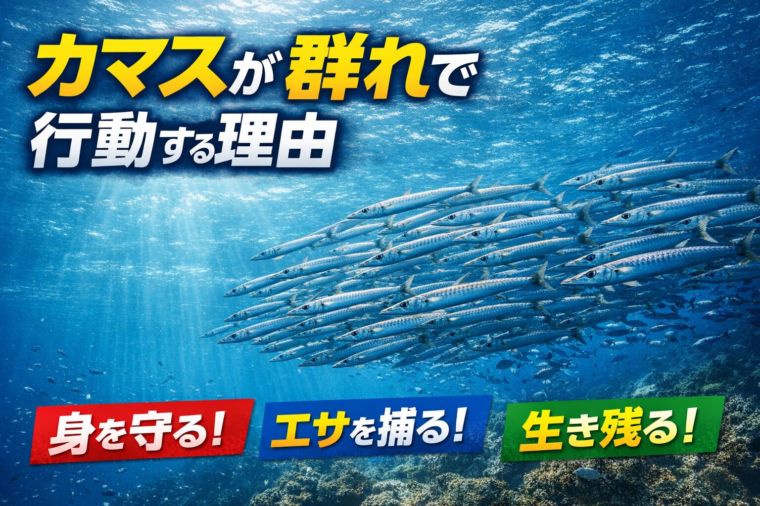 カマスが群れで行動する理由は 「生存率を最大化するための戦略」釣太郎