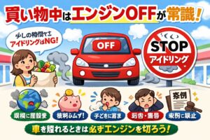 1日5分のアイドリングストップで年間約1,900円の節約になる（環境省）釣太郎
