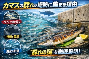 カマスの群れが堤防際に固まる科学的理由。 捕食効率を高めるための“囲い込み戦略”釣太郎