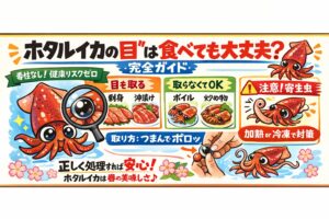 ホタルイカの目は“安全に食べられる”目を取る理由は「安全」ではなく“食感”釣太郎