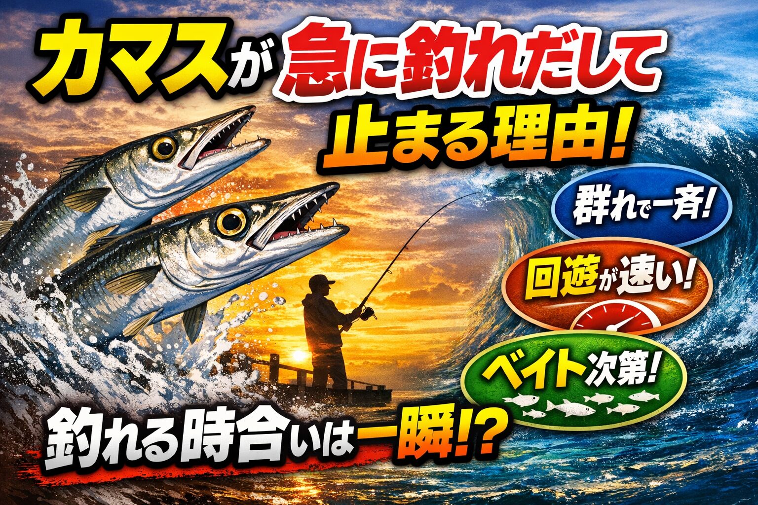 カマスが急に釣れだして急に止まる理由。釣太郎
