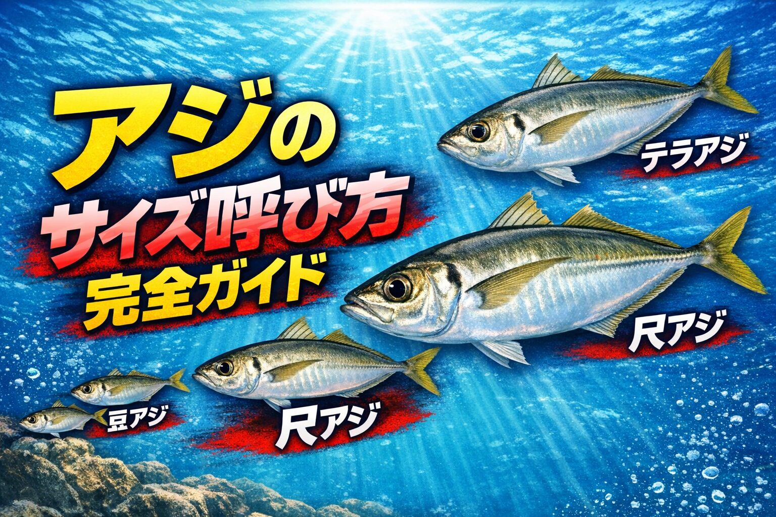 アジの呼び名は“釣り文化の言語”豆アジ〜テラアジまで、サイズで呼び名が変わる。地域差はあるが、全国共通の基準も存在。釣太郎