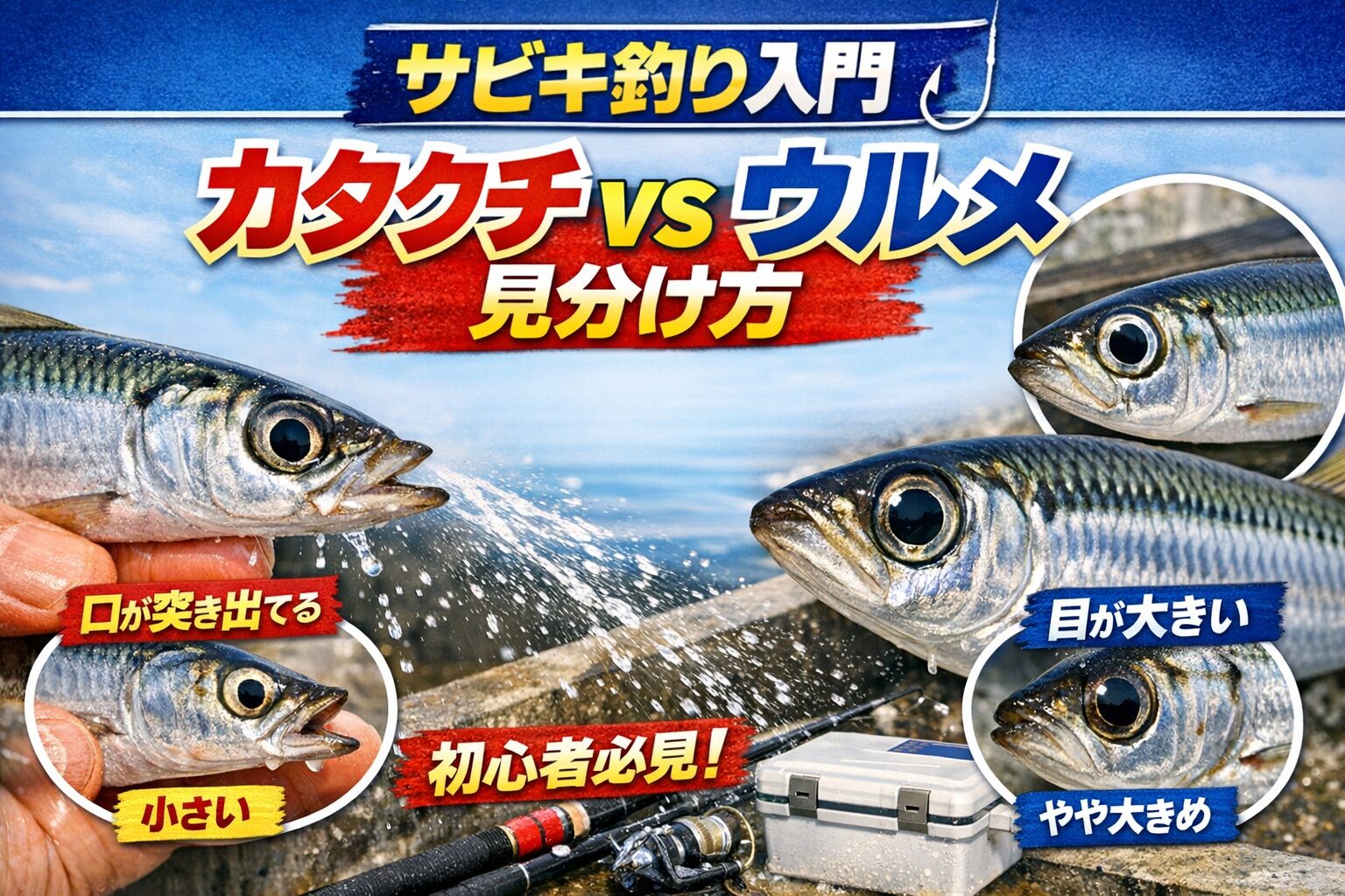 【サビキ釣り入門】カタクチイワシとウルメイワシの違い。釣太郎