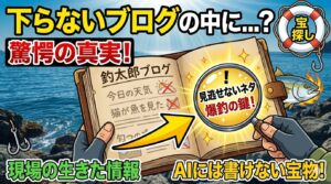 釣太郎ブログは膨大ですが、中に他にはない貴重な情報が隠されています。これが支持される理由。