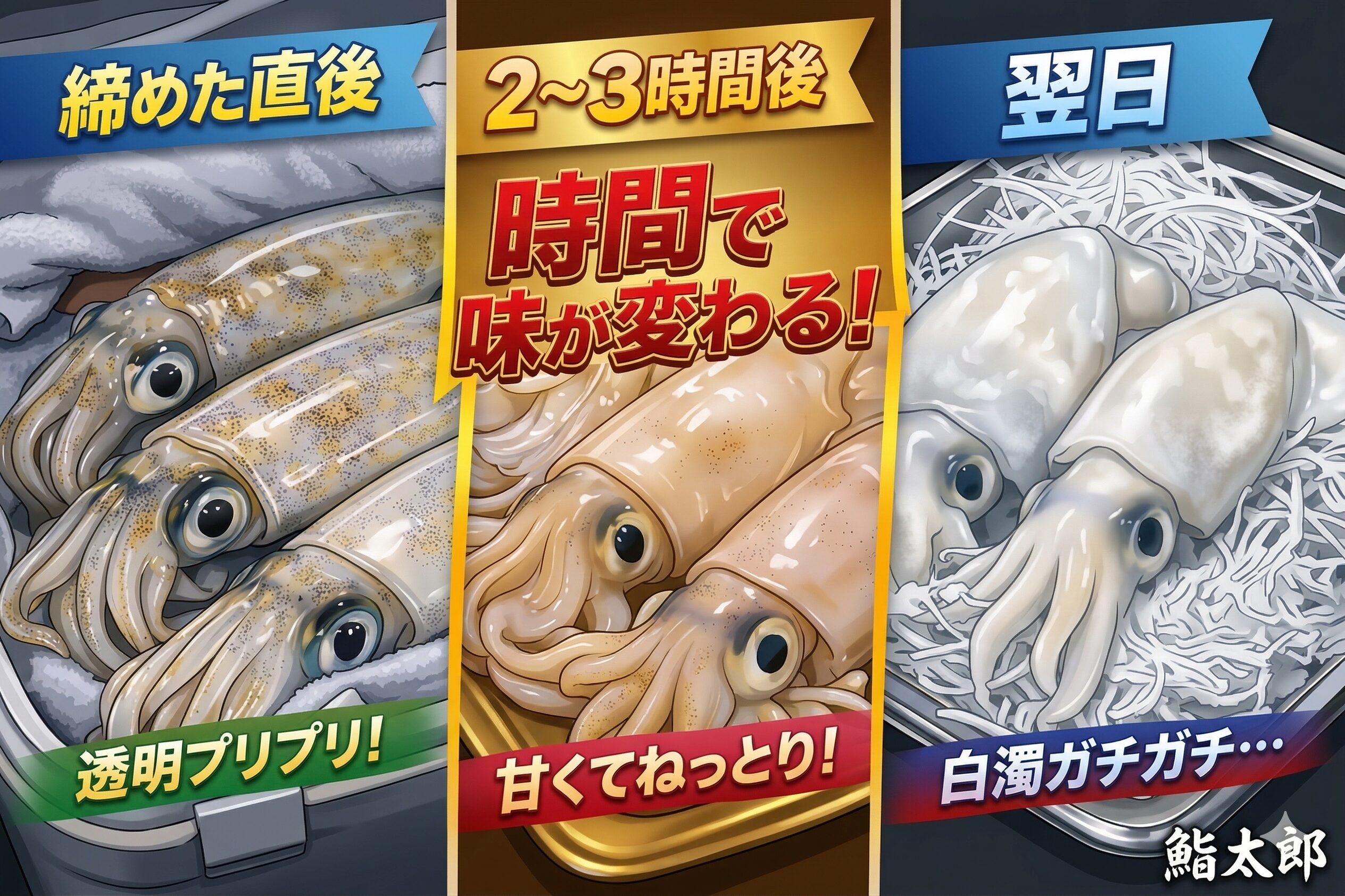 アオリイカは釣った時よりも、締めた後の扱い方で味が決まる。“締めてからが勝負”釣太郎