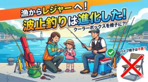 釣りは年々レジャー化している。昔は魚を釣る漁だったが、時代とともに変化している。釣太郎