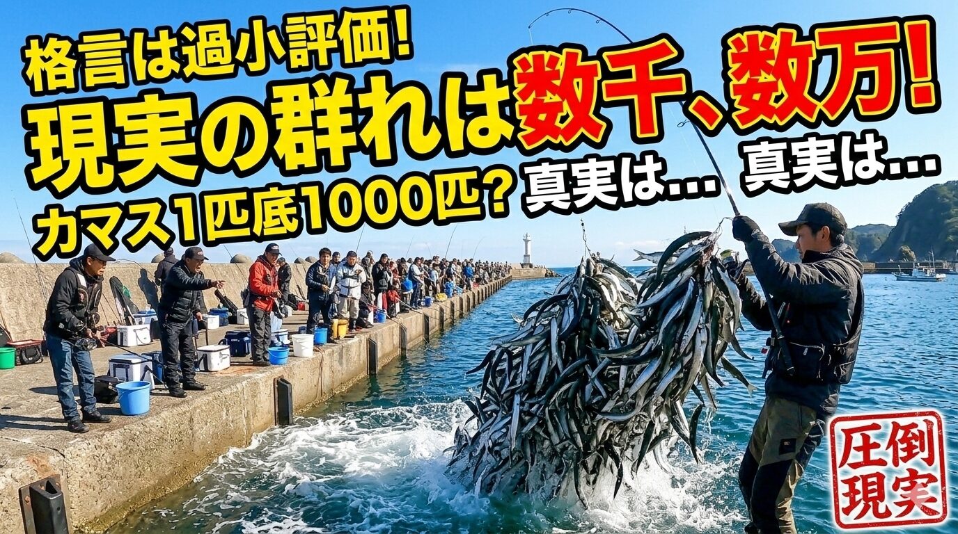 カマス1匹底1000匹と言われるが、実際は数千匹あることが多いのが現実。釣太郎